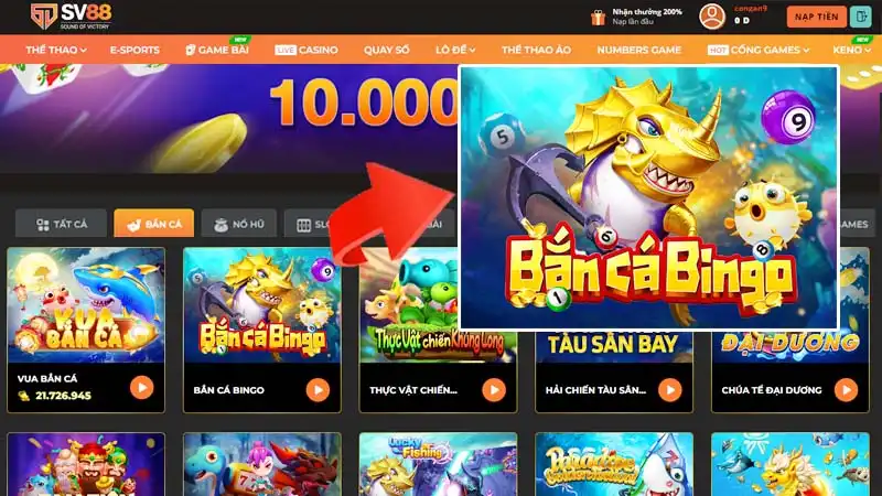 Giới thiệu trò chơi Bắn cá Bingo cực hot